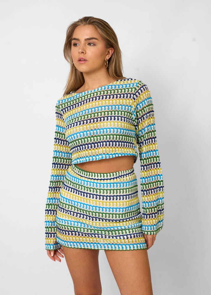 Giada – Conjunto Crop Top e Minissaia
