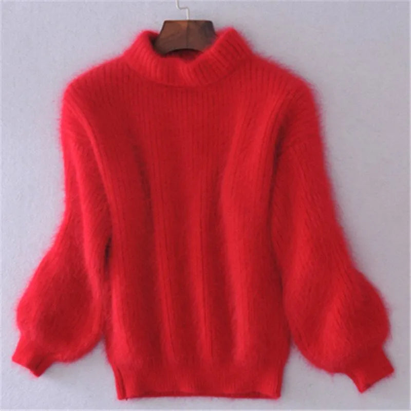 Brenda – Pulôver Vintage em Estilo Angorá