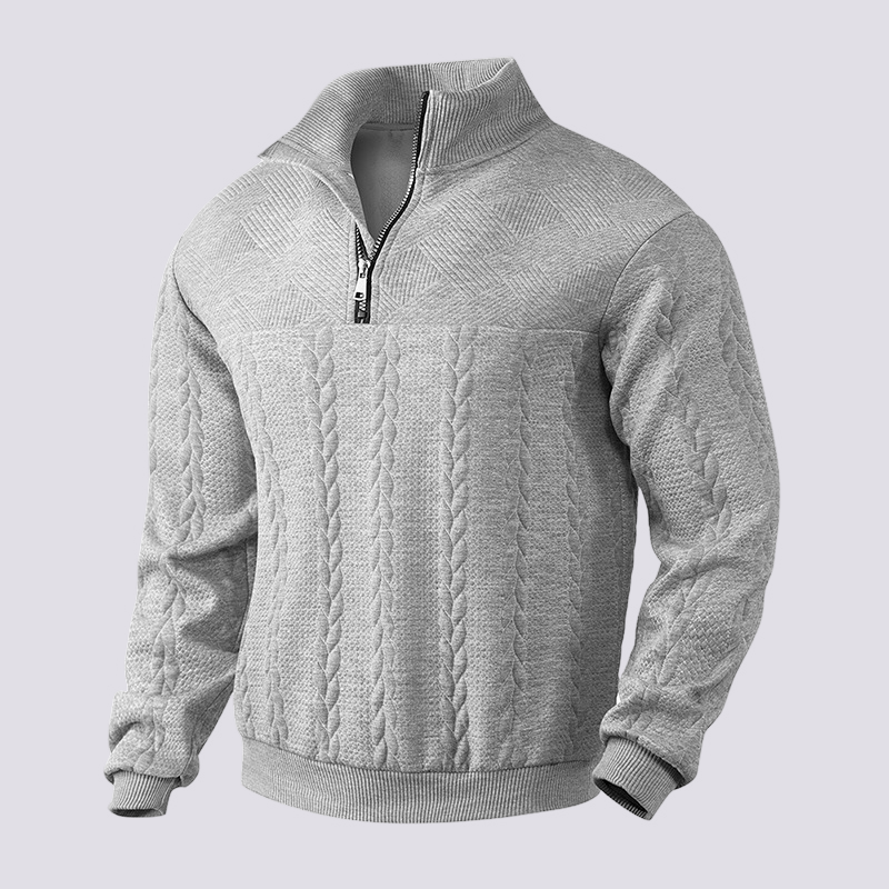 Ronnie - Elegant Sweater with Quarter Zipper for Men