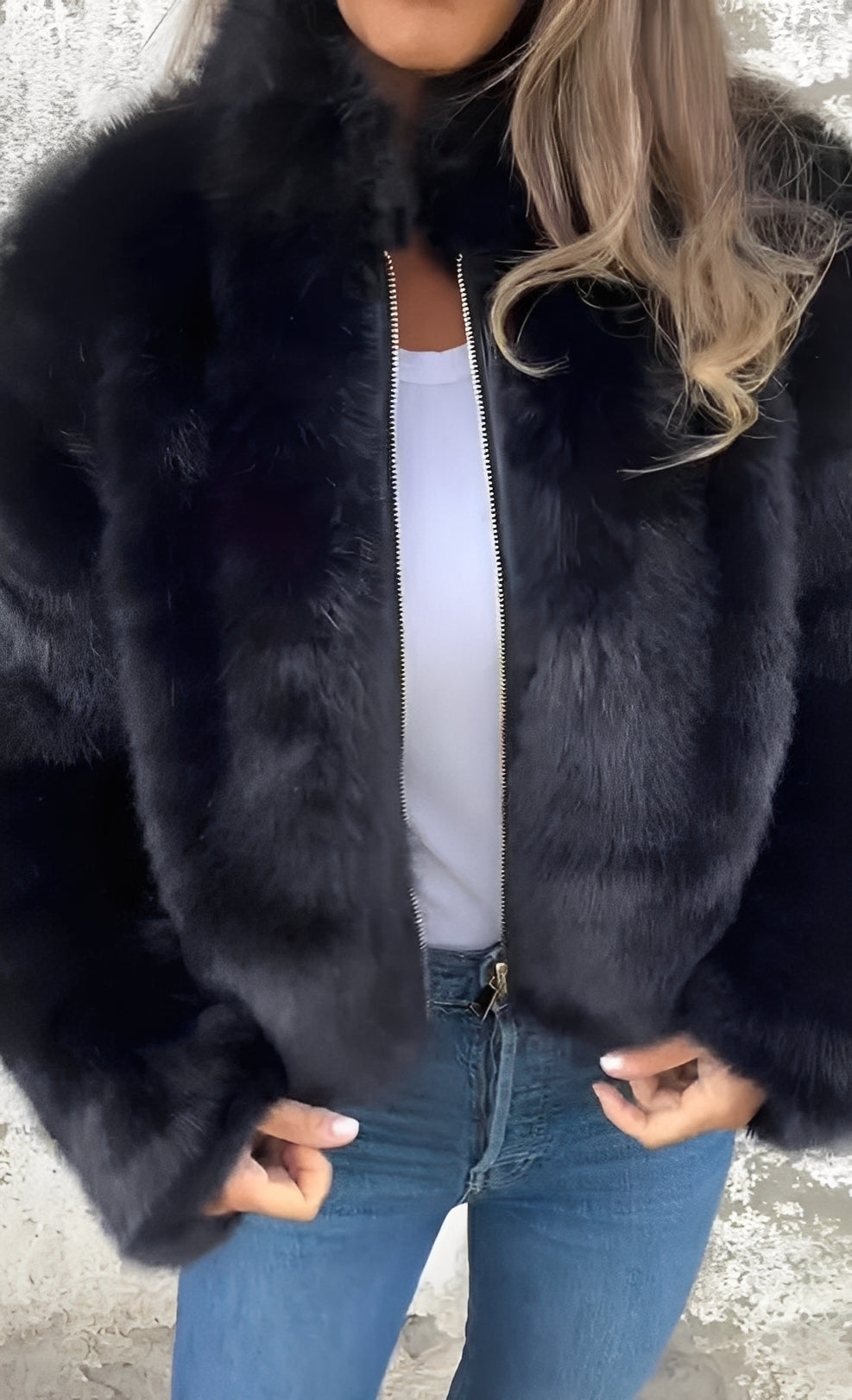 Amanda - Moderno Casaco de Pelúcia para Mulheres