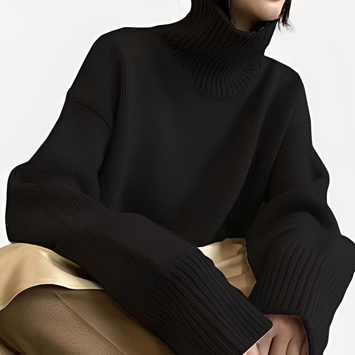 Amilia - Eleganter weiter Rollkragenpullover für Frauen