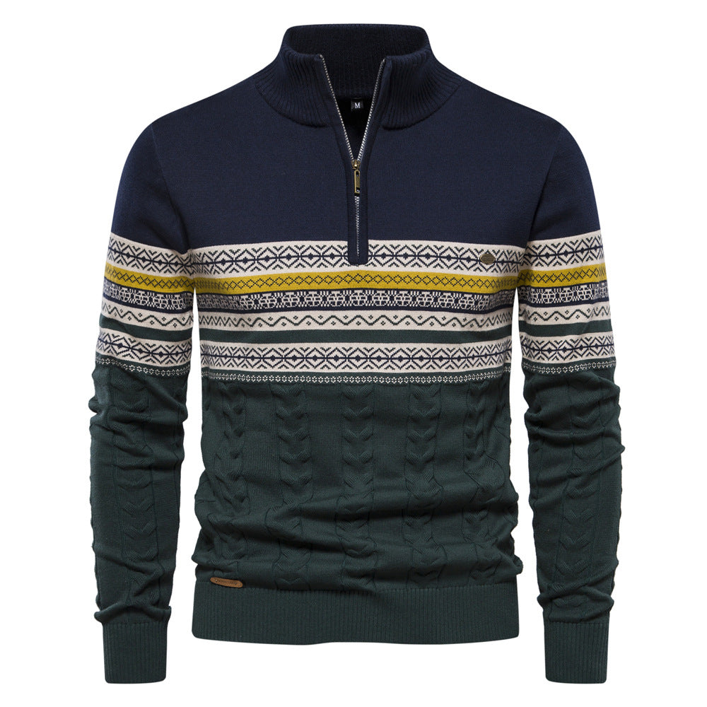 Albert - Elegant Sweater with Half Zipper for Men