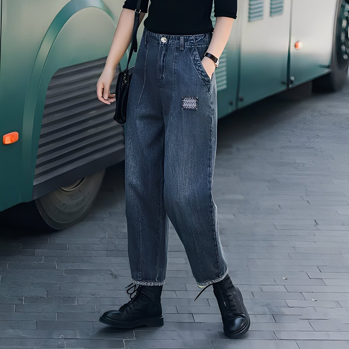 Shirlee - Calça Jeans Elegante com Cintura Alta para Mulheres