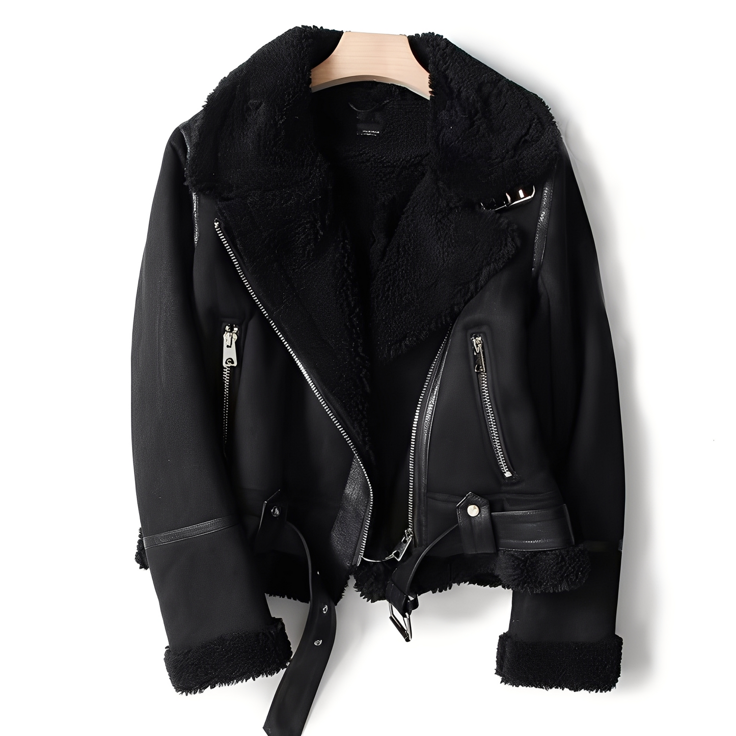 Marianne - Elegante Wildlederjacke mit Gürtel für Damen