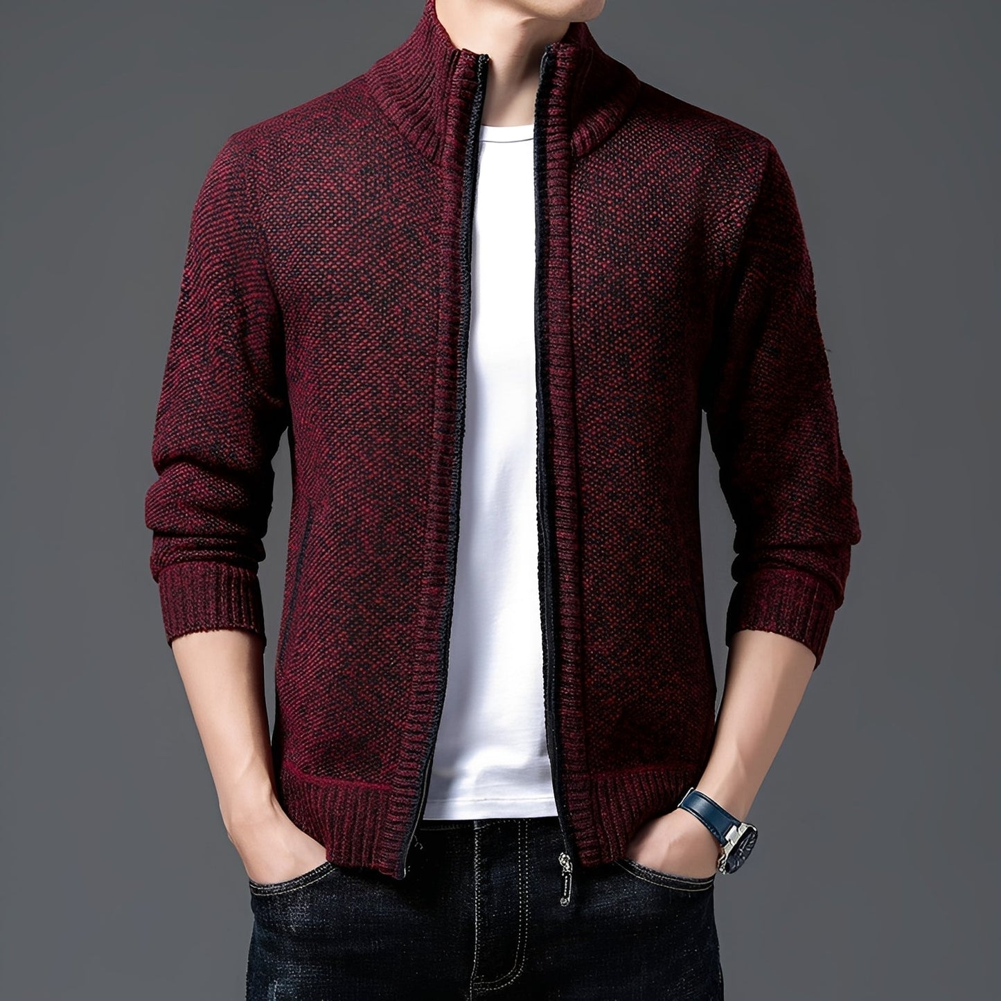 Justin - Moderner Strickmantel für Herren