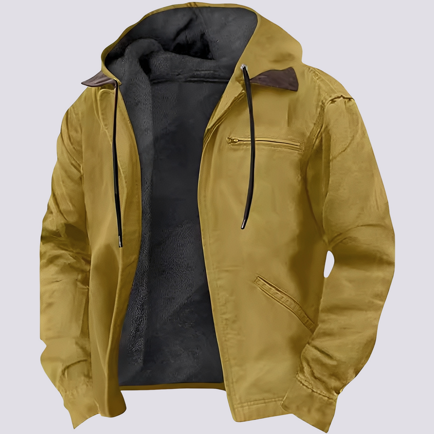 Harris - Padded coat with wide-cut hood for men