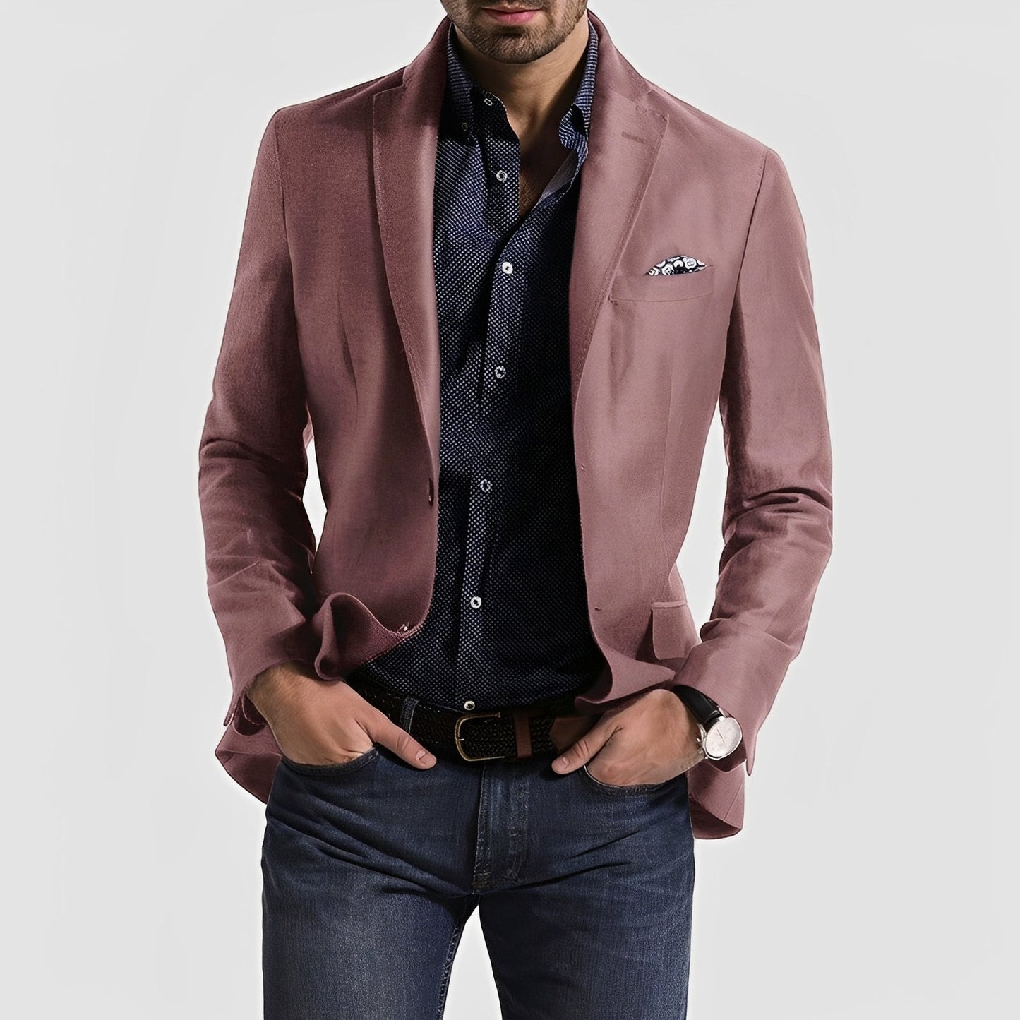 George - Elegant Blazer with Two-Button Closure for Men