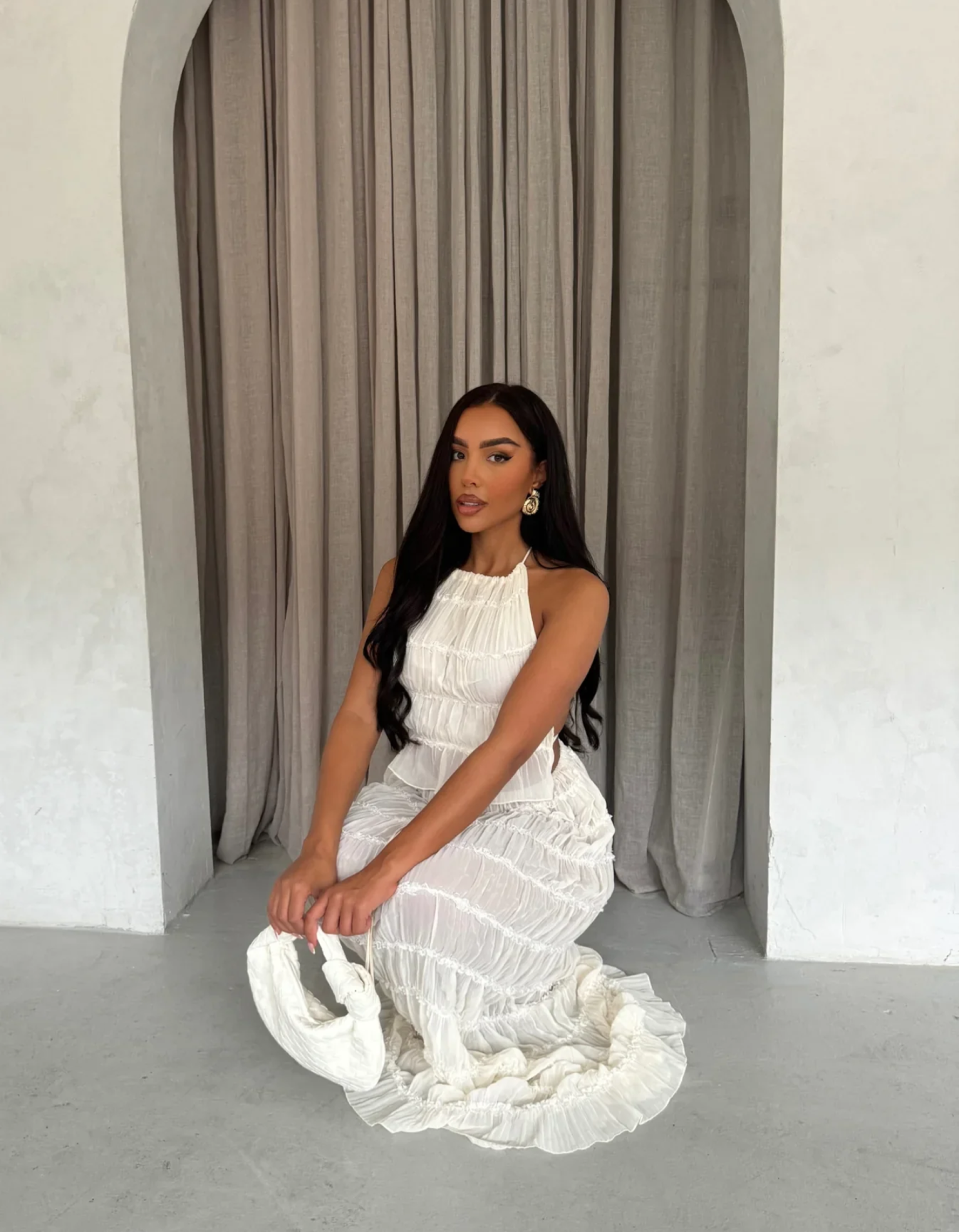 Siria – Conjunto Duas Peças com Top Halter e Saia Maxi