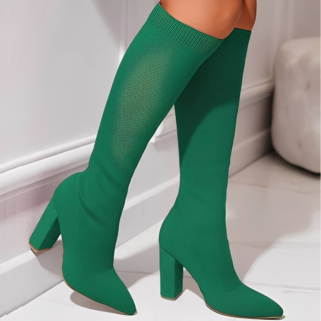 Marilyne - Elegantes botinhas tricotadas para mulheres