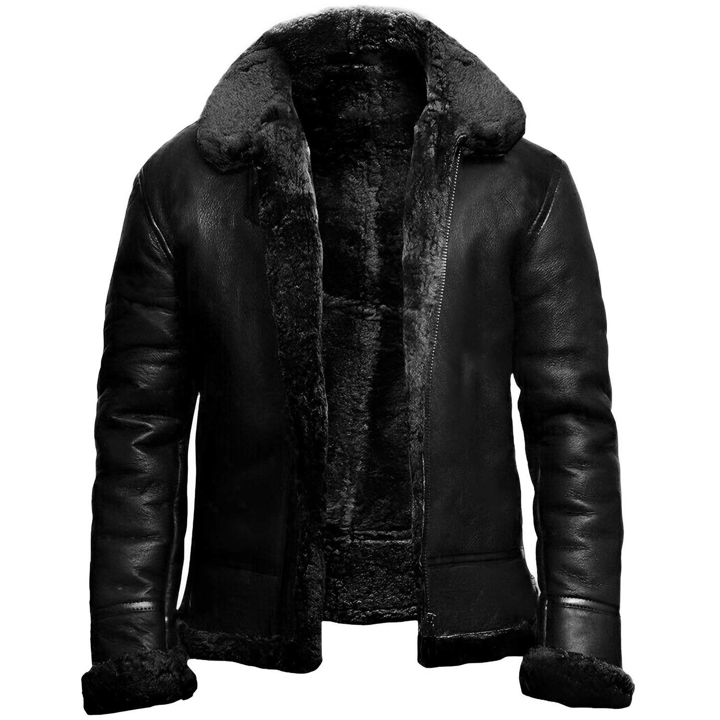 Tristan - Klassische Lederjacke mit Umschlagkragen für Herren