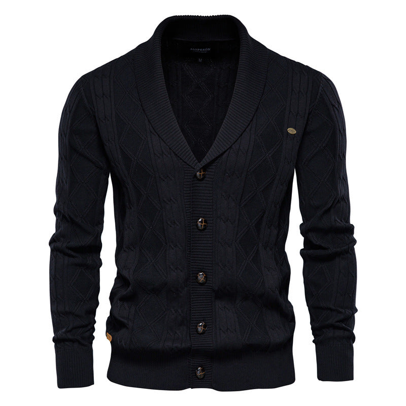 Jamison - Modern Knit Jacket with Shawl Collar for Men