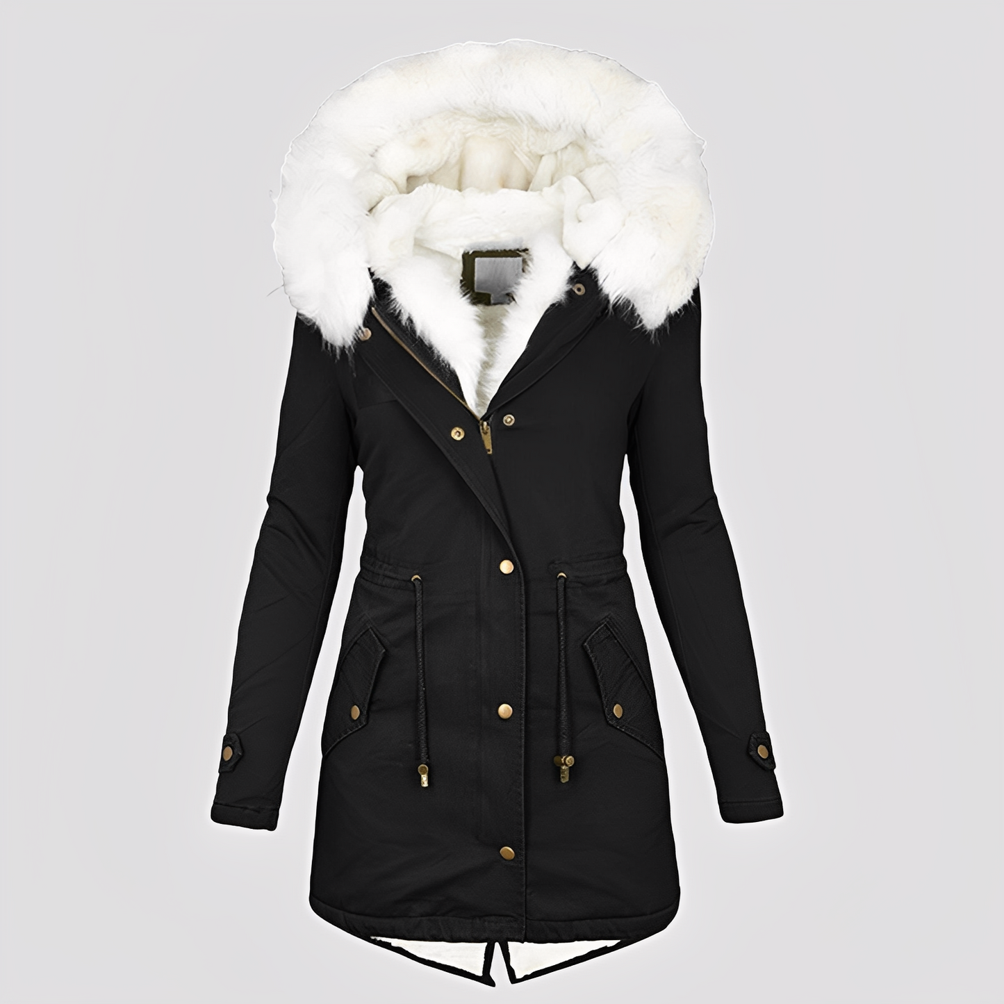 Ashley - Coat with Hood and Fur Collar for Women