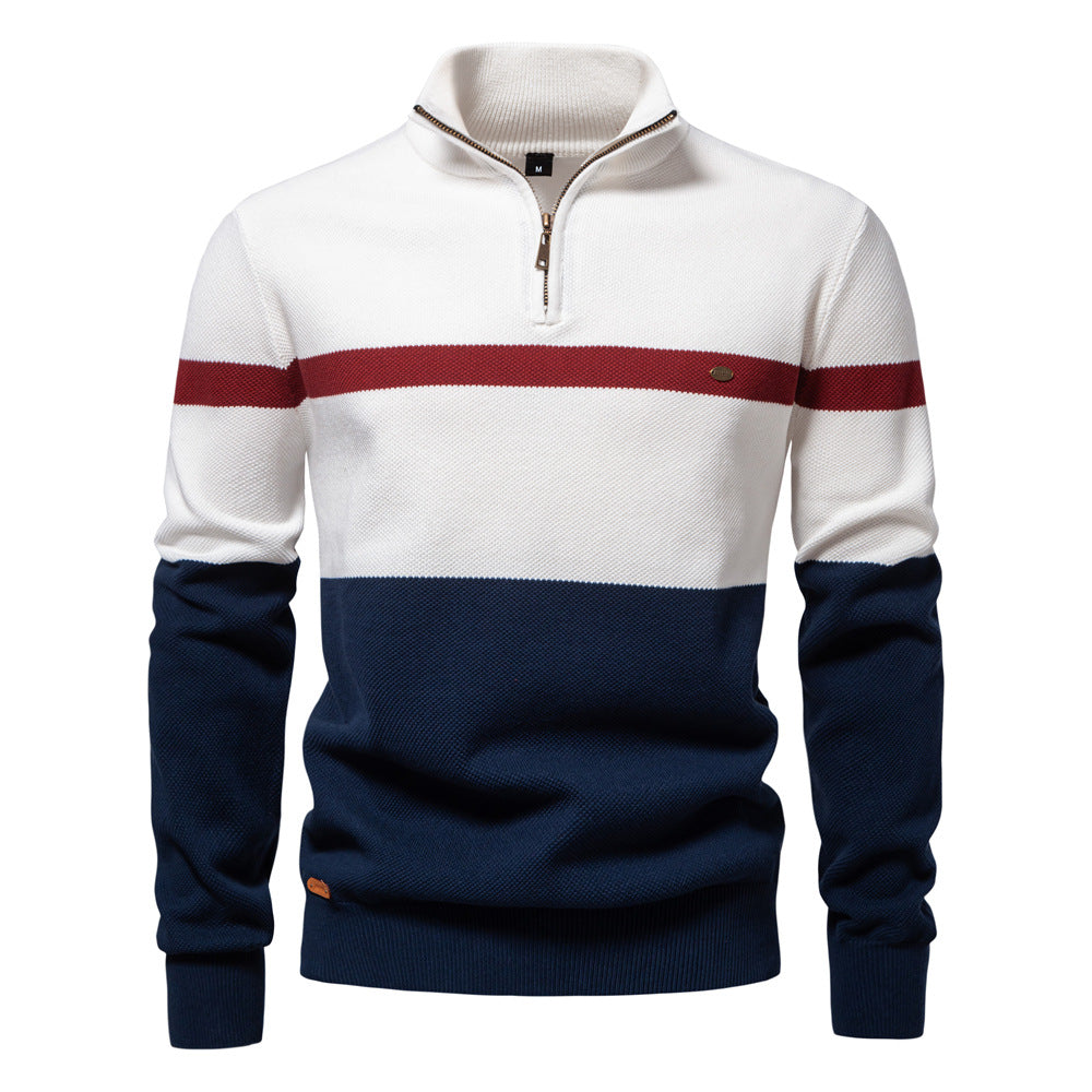 Henry - Elegant Sweater with Quarter Zipper for Men