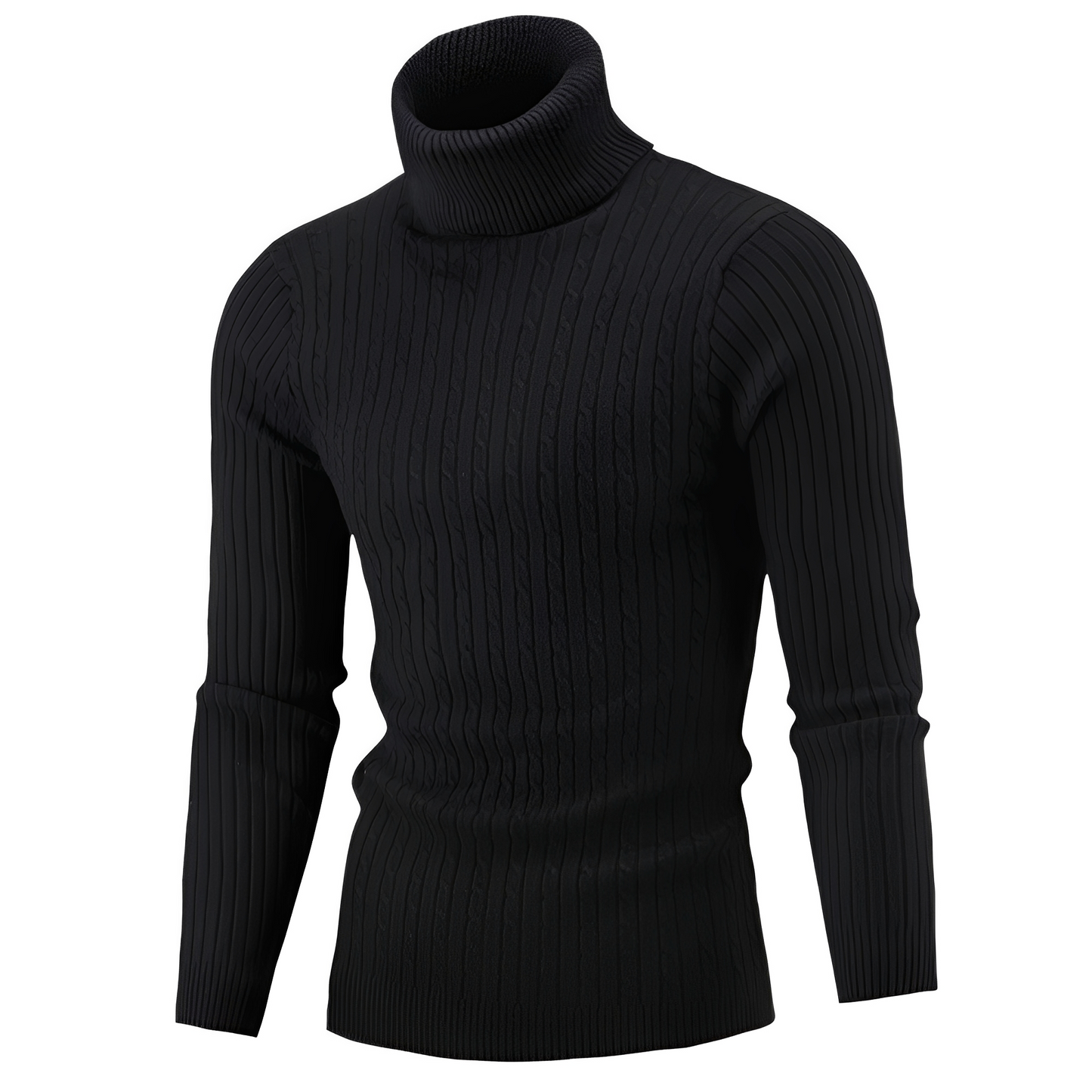 Patrick - Elegant Knitted Sweater with High Collar for Men
