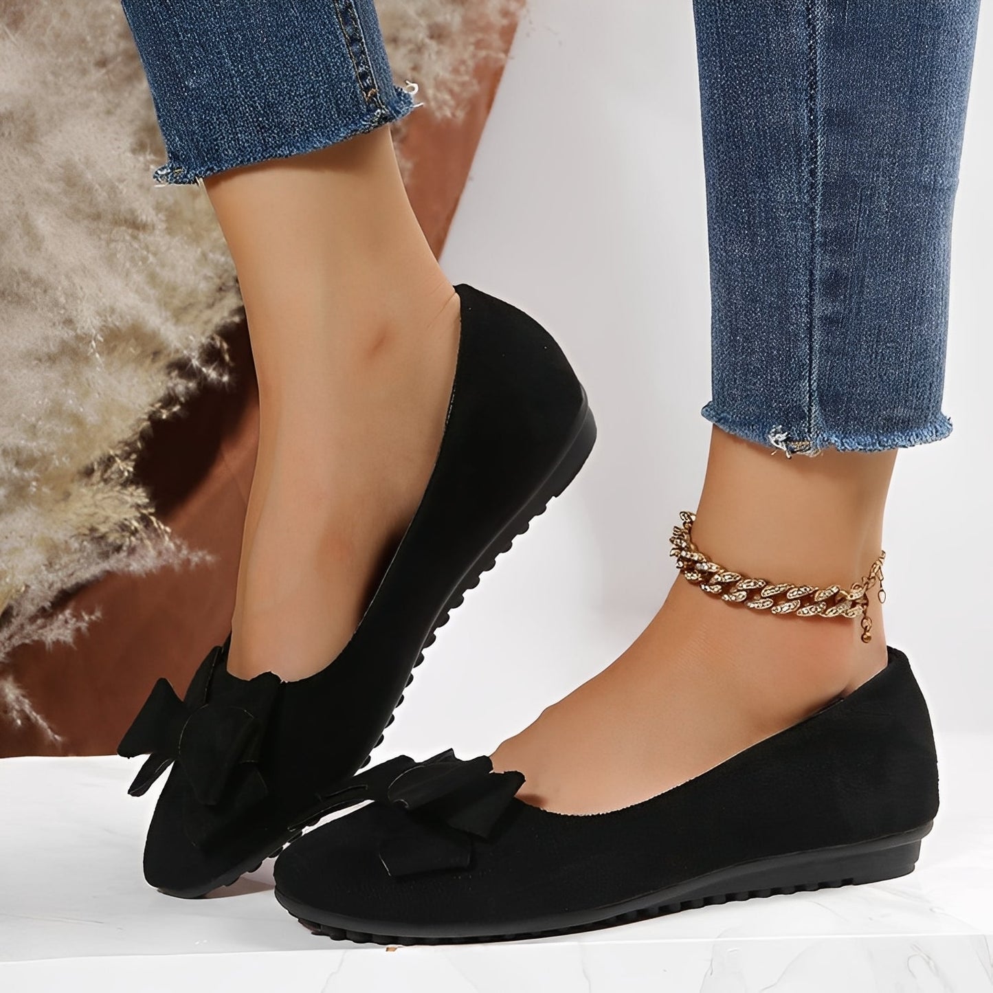 Megan - Freizeitschuhe aus Wildleder mit Schleife für Damen