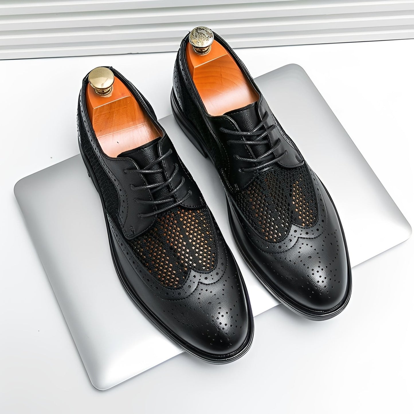 Lawrence - Elegant formal Oxford leather shoes for men