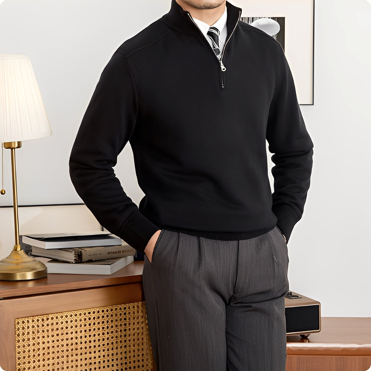 Wystan - Eleganter Wollpullover für Herren