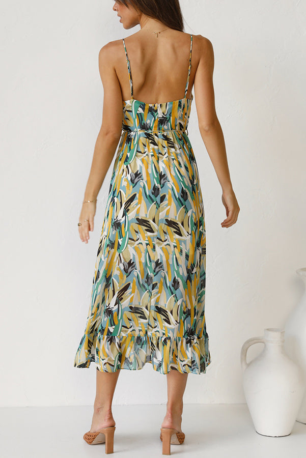 Caridade – Vestido midi colorido