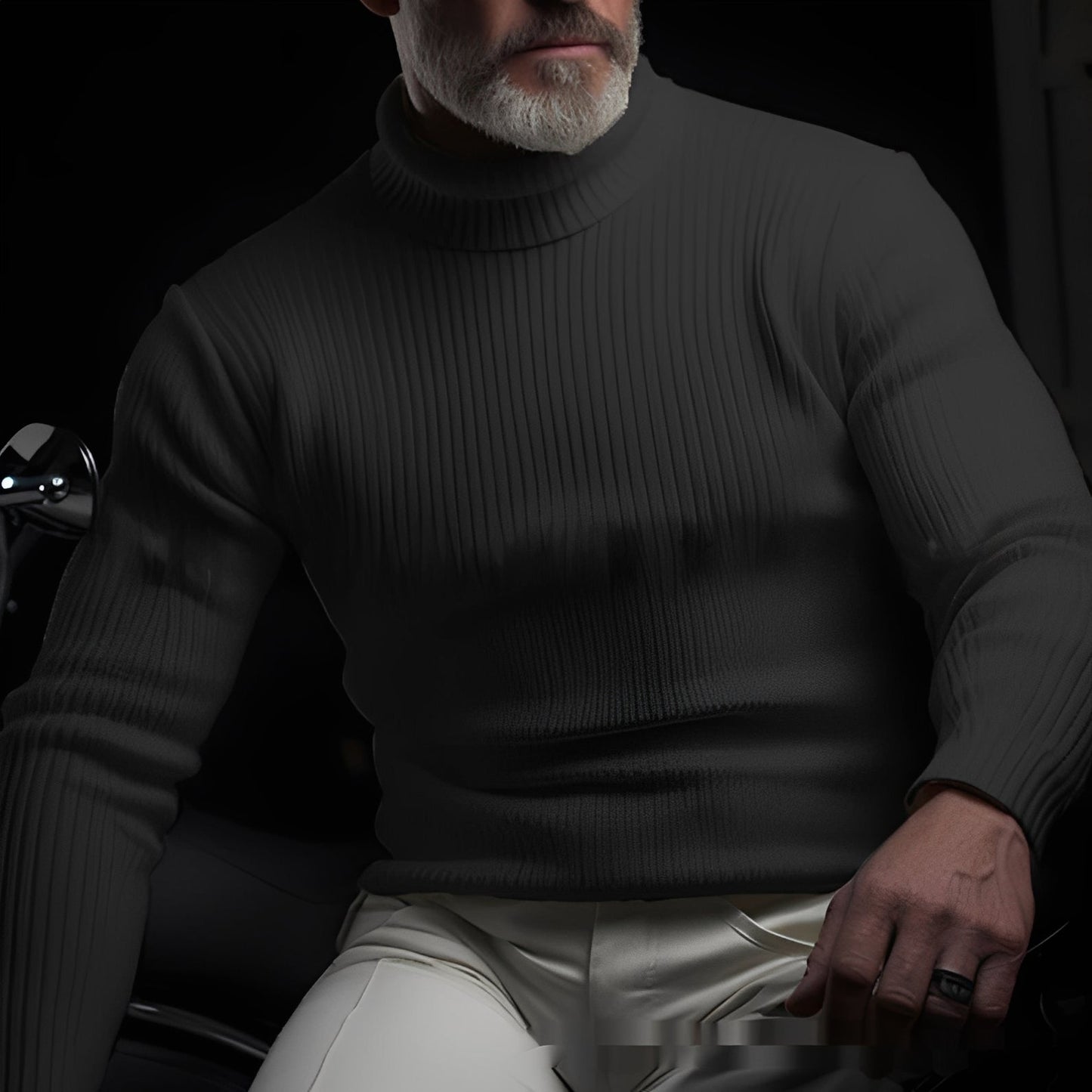 Richard - Elegant, smooth high collar for men