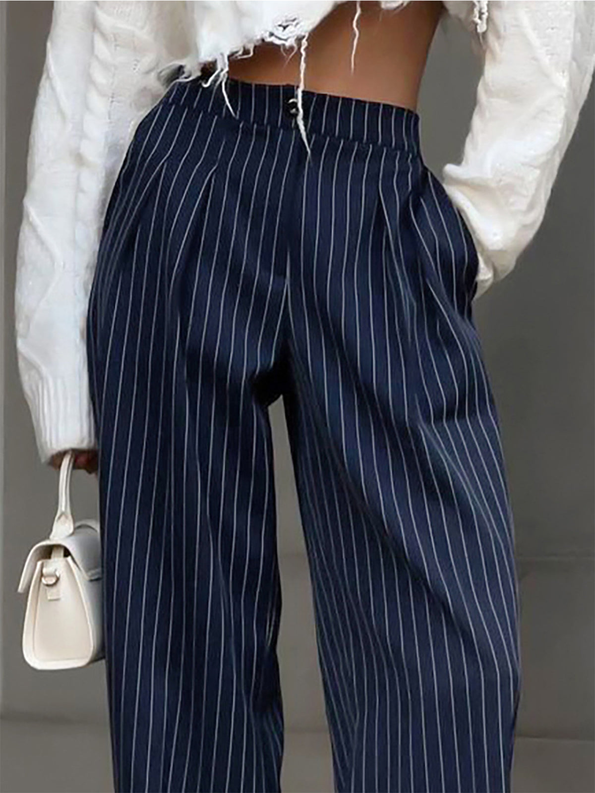 Diana – Calça Plissada Listrada