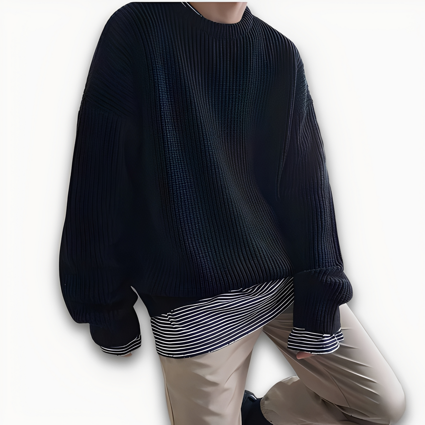 Abdias - Loose-knit pullover for men