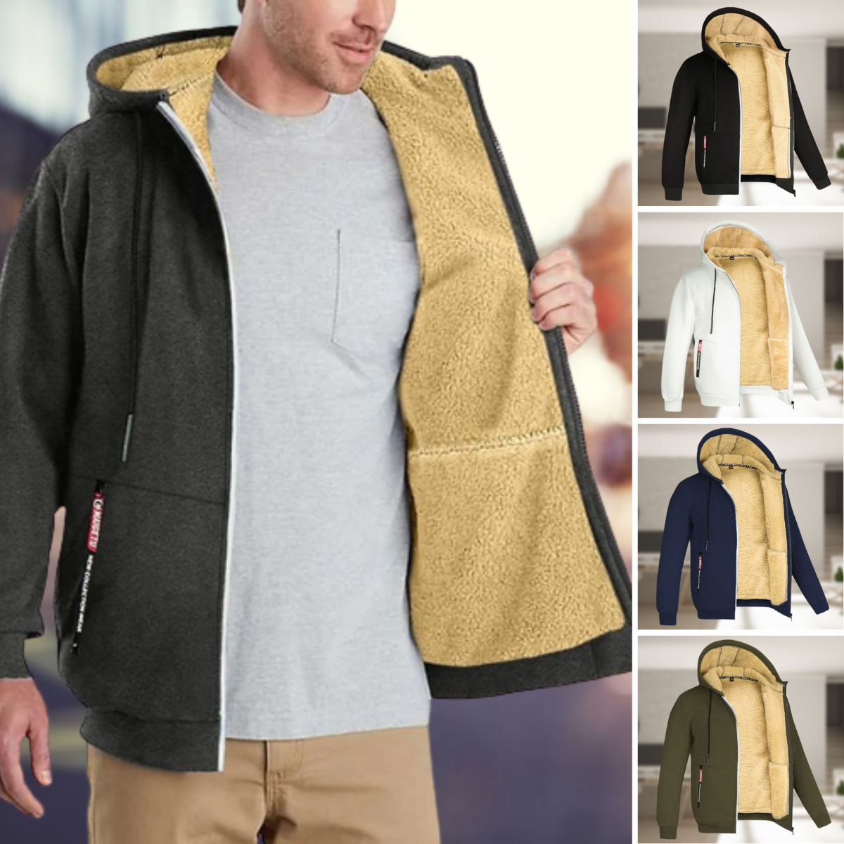 Andrew – Casaco de inverno com capuz de lã