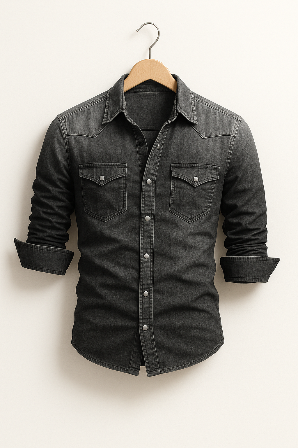 Maxime - Camisa Jeans Solta para Homens