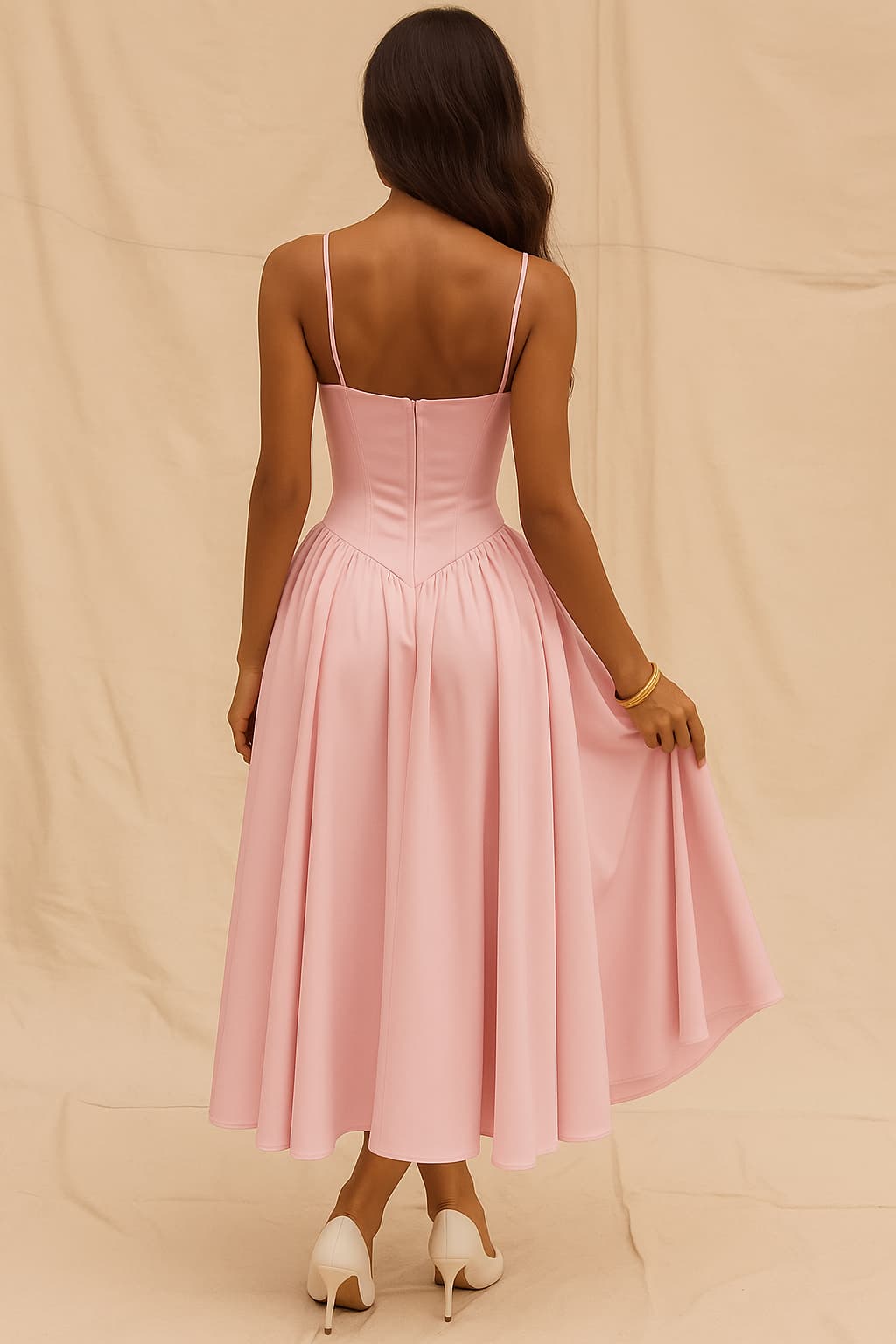 Lara – Vestido Corse Rosa