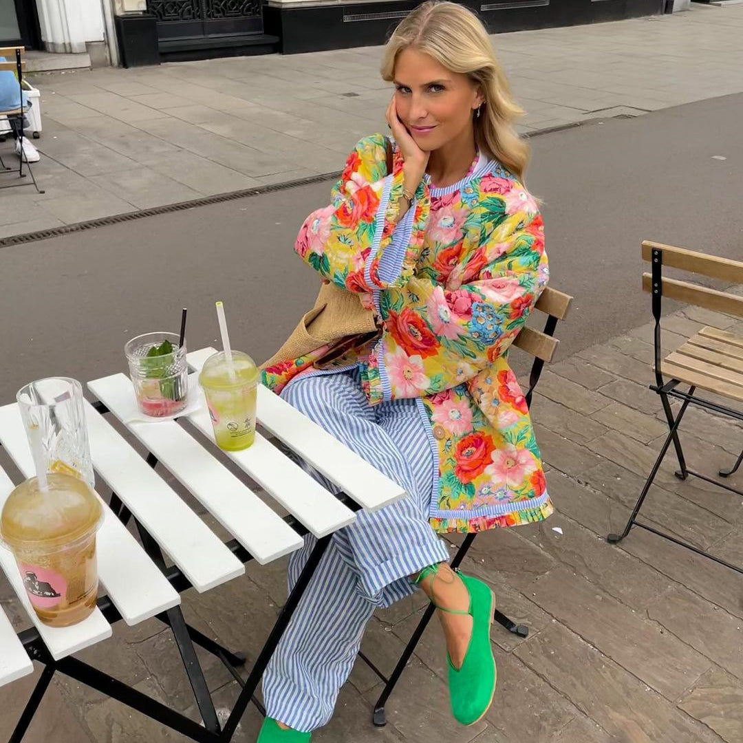 Elena – Casaco Acolchoado Floral