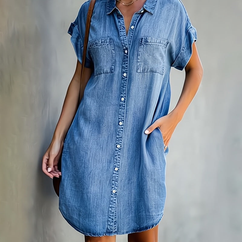 Daphné – Vestido em Denim Chique
