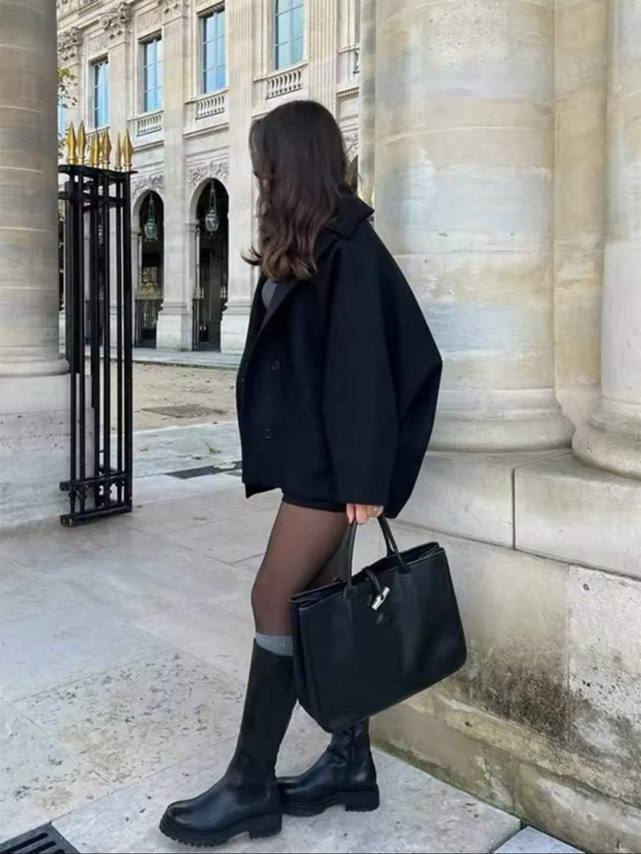 Elena – Casaco Oversize em Mistura de Lã Doppiopetto