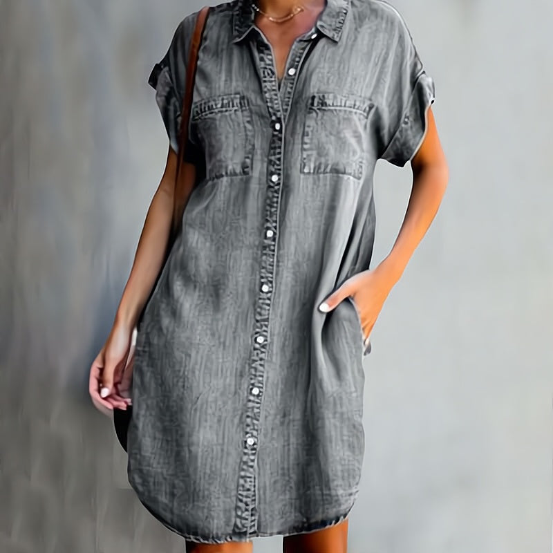 Daphné – Vestido em Denim Chique