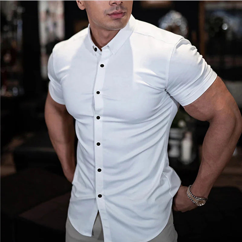 Ben – Slim Fit Camisa de Manga Curta