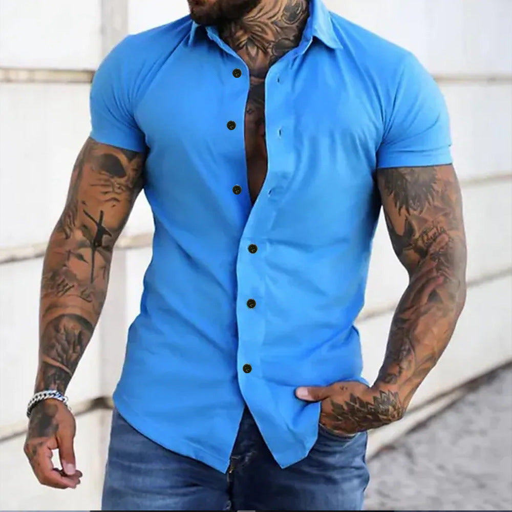 Ben – Slim Fit Camisa de Manga Curta