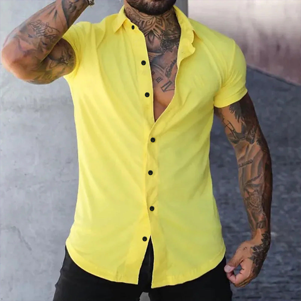 Ben – Slim Fit Camisa de Manga Curta