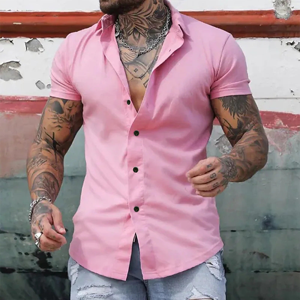 Ben – Slim Fit Camisa de Manga Curta