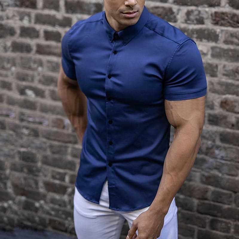 Ben – Slim Fit Camisa de Manga Curta