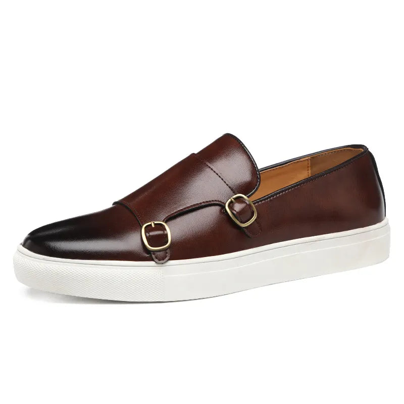 Jerald - Leather slip-on shoes with casual style for men