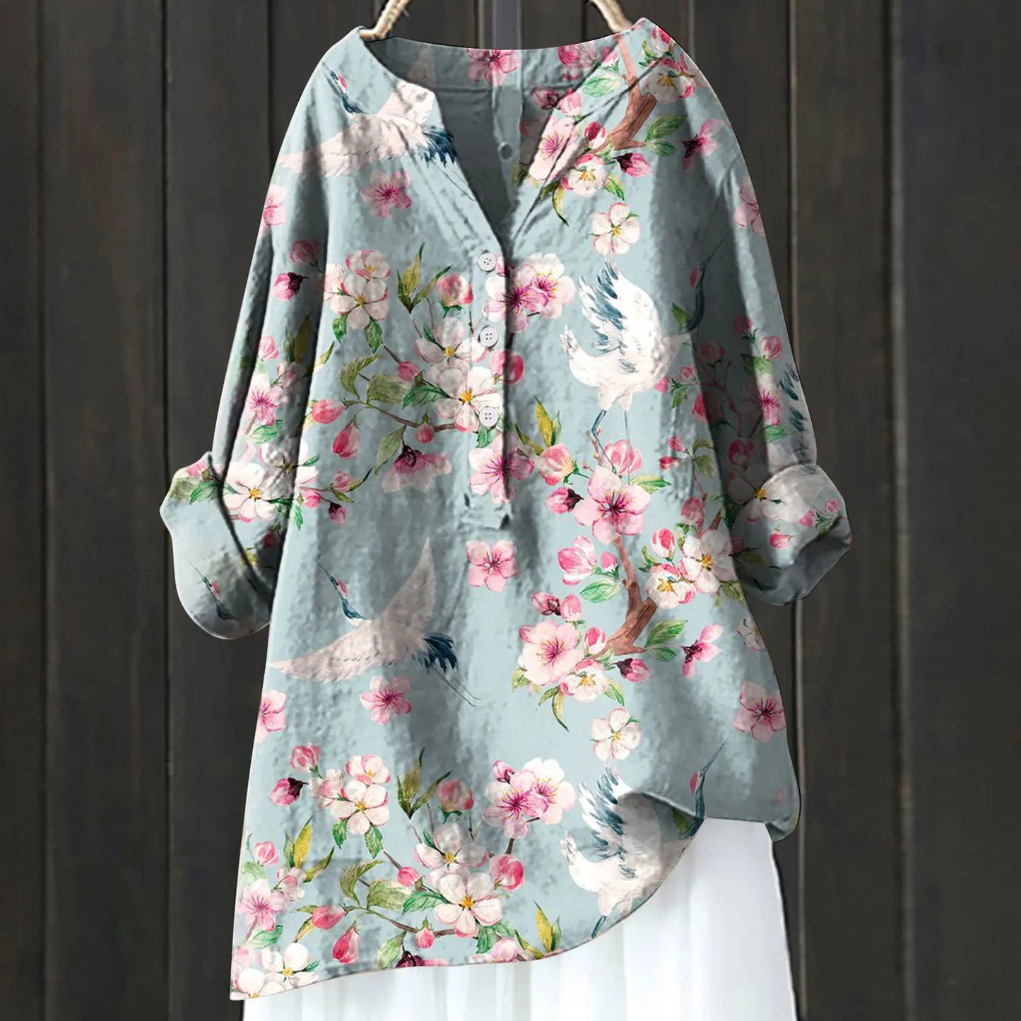 Leah - Elegant and Comfortable Floral Shirt