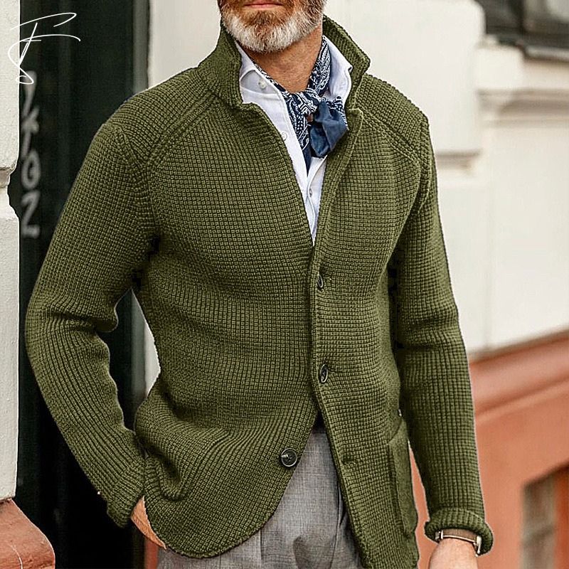 George – Clássica Casaco de Malha Masculino
