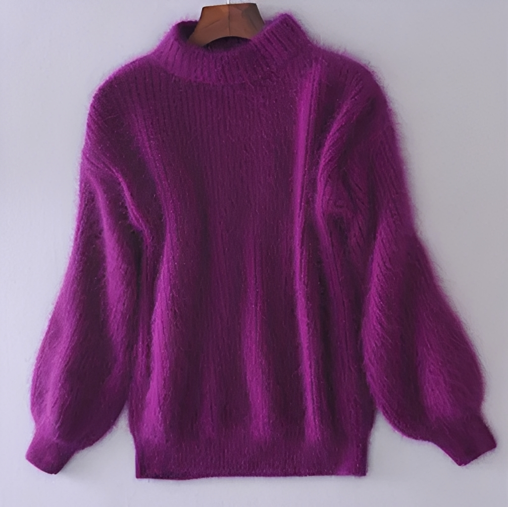 Brenda – Pulôver Vintage em Estilo Angorá