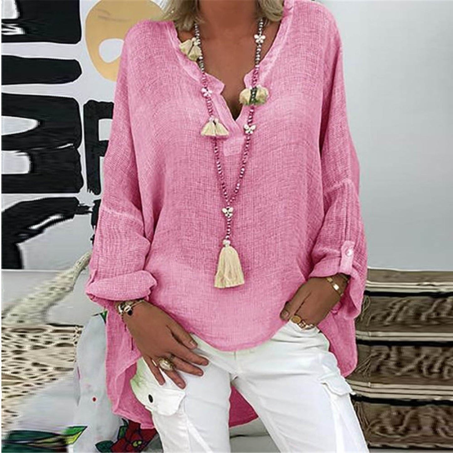 Mia – Blusa Elegante em Linho