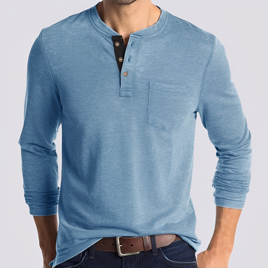 Dashiell - Camisa Casual de Manga Longa para Homens
