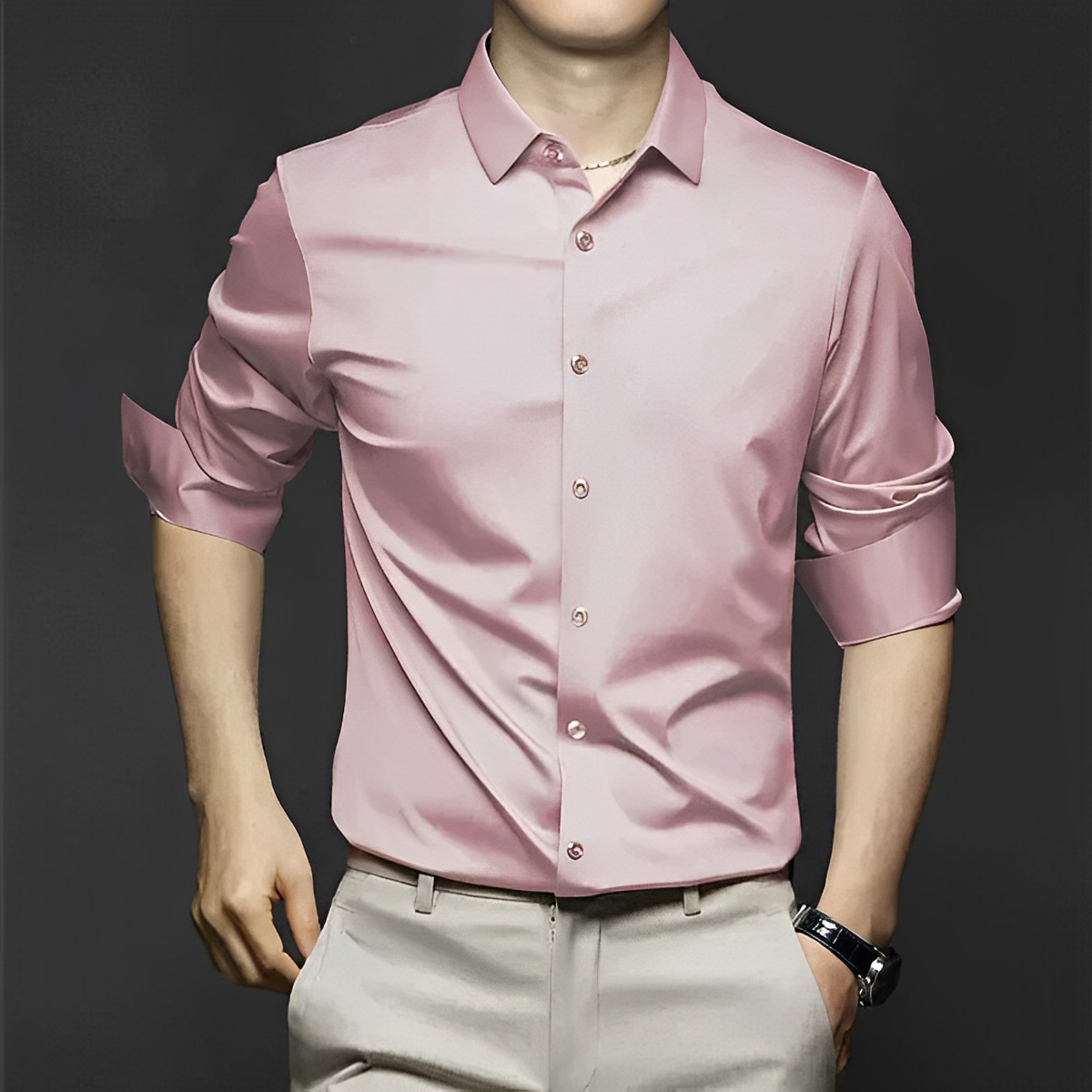 Ryan – Camisa sem vincos com estilo para homens