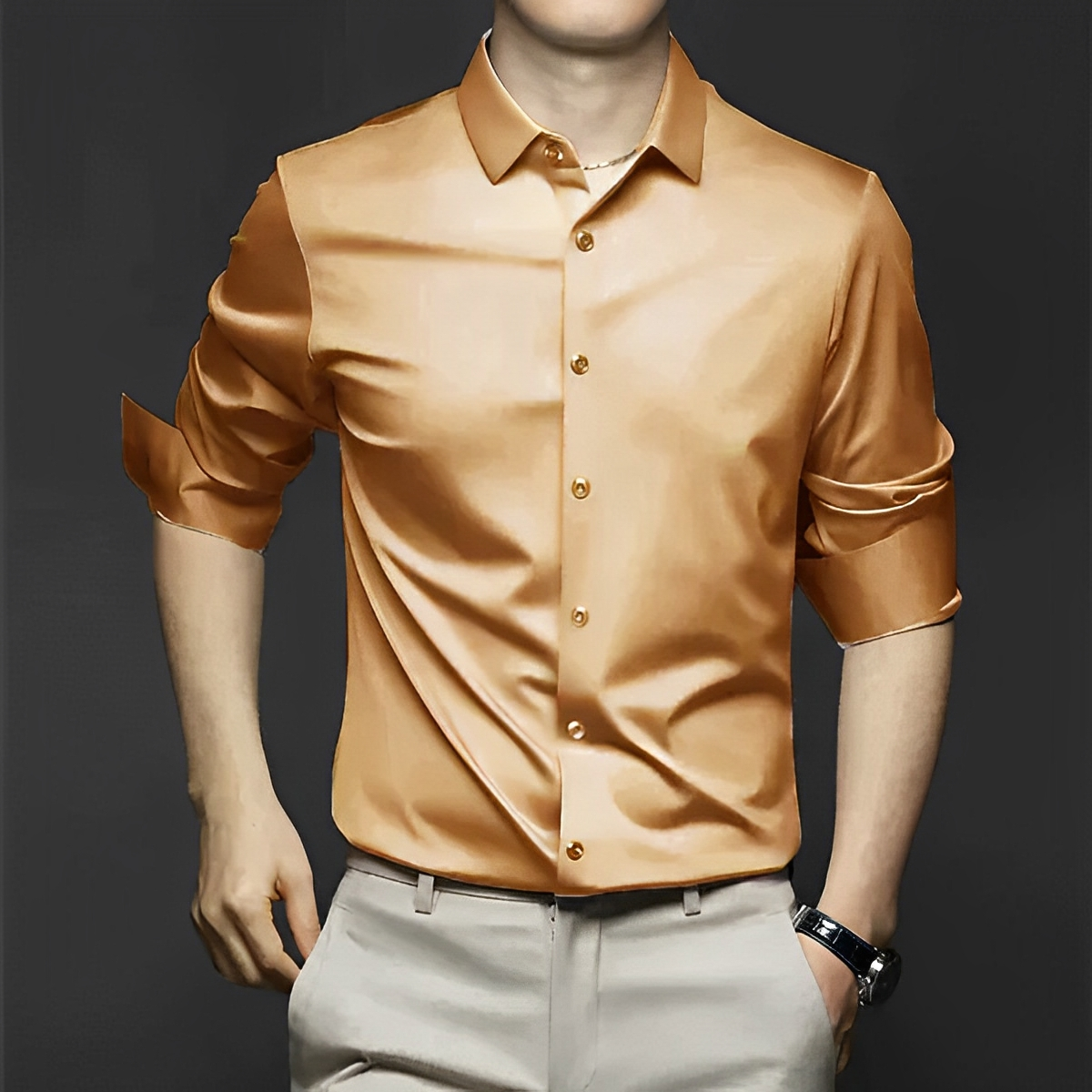 Ryan – Camisa sem vincos com estilo para homens