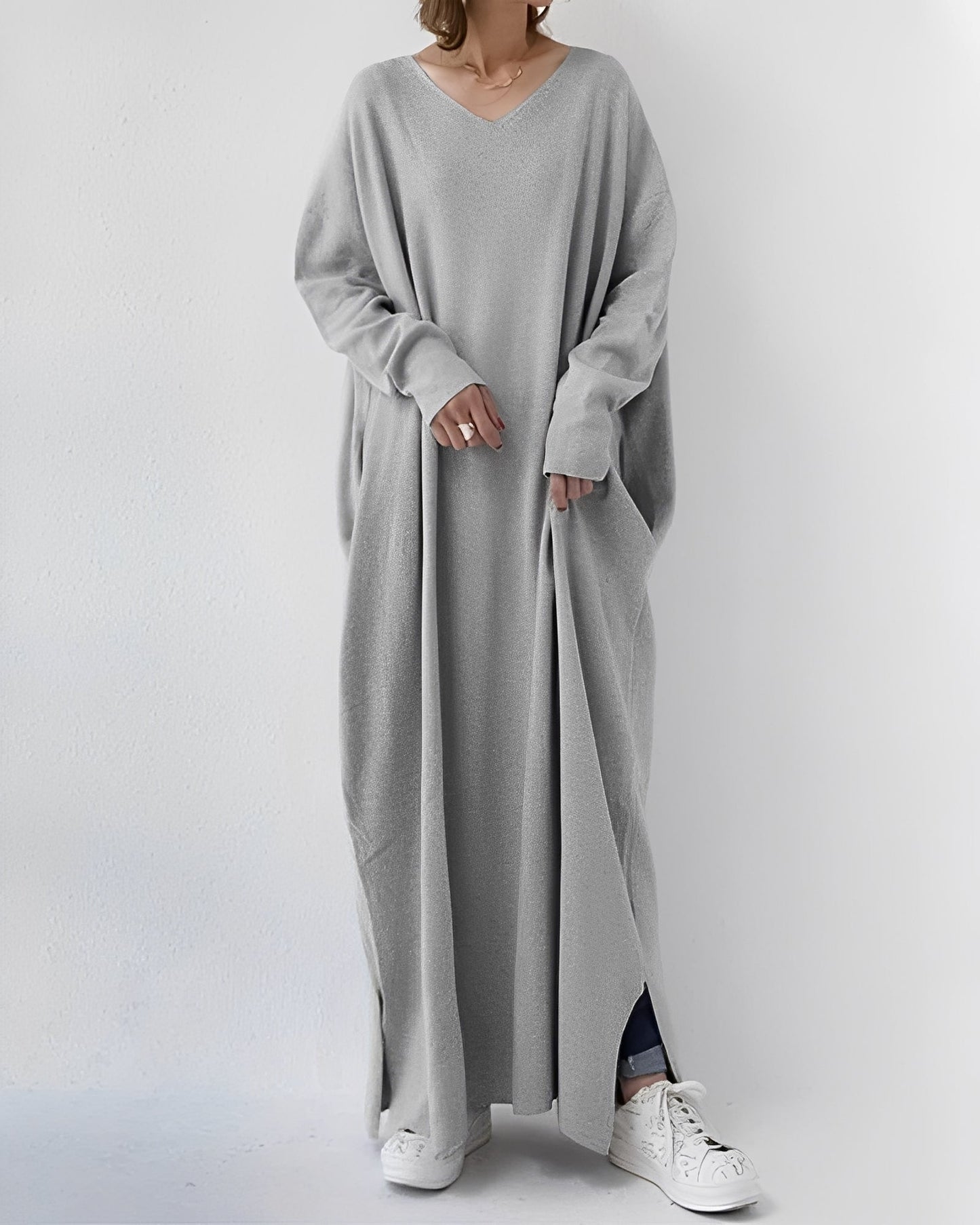 Eliana – Vestido Longo com Mangas Longas