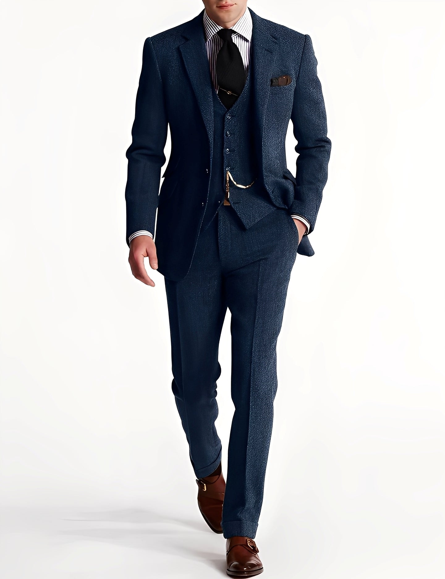 Desmond - Formal terno de três peças de tweed para homens