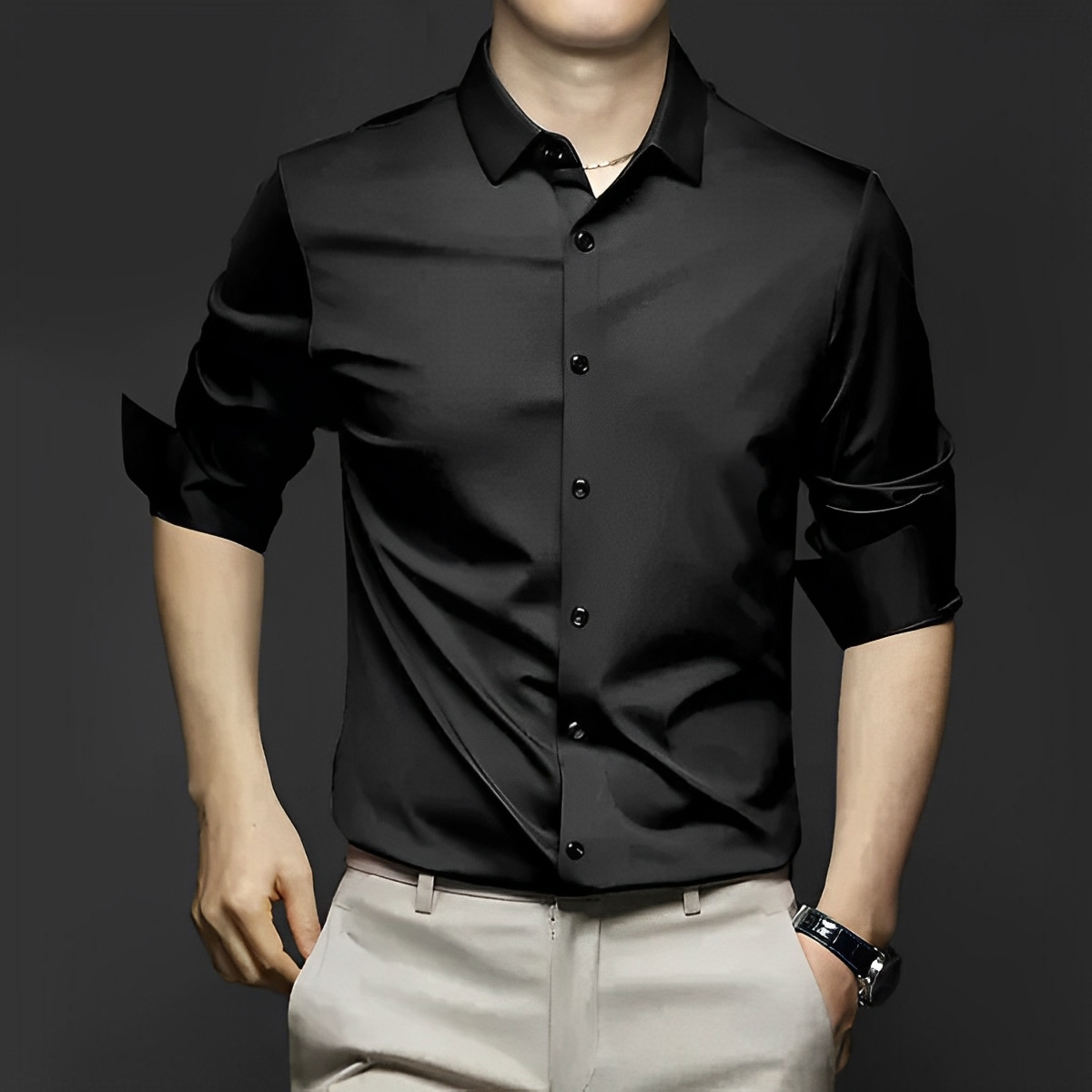 Ryan – Camisa sem vincos com estilo para homens