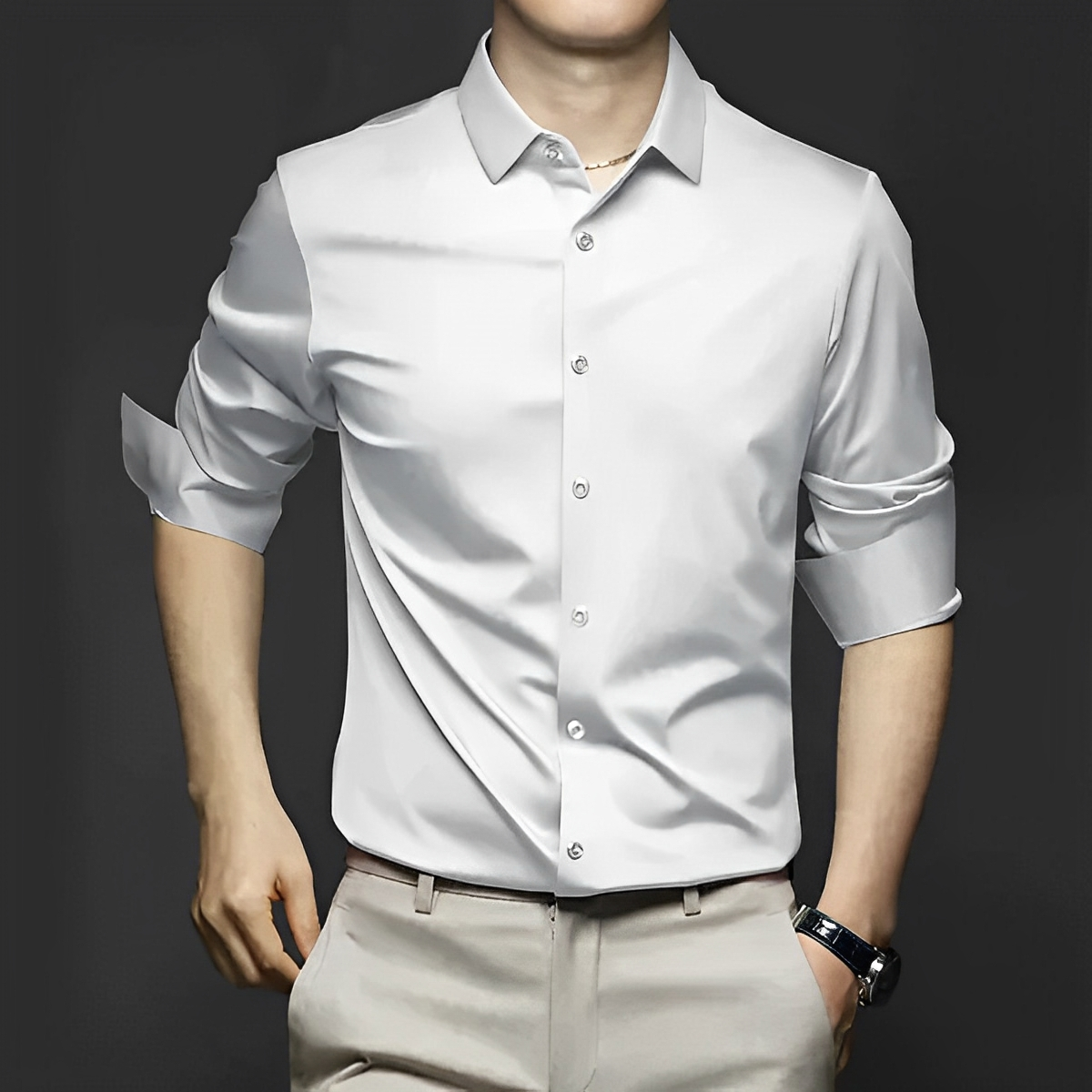 Ryan – Camisa sem vincos com estilo para homens