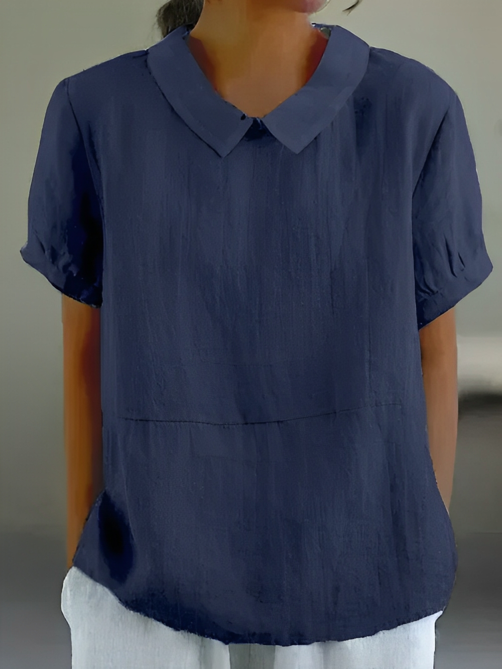 Alina – Blusa Arejada com Gola